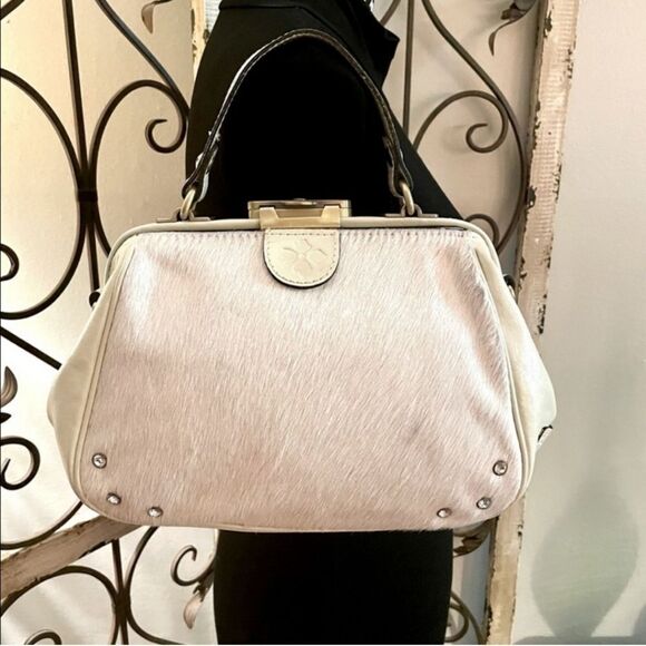 Patricia Nash Handbags - Patricia Nash Gracchi Leather Calf Hair Satchel